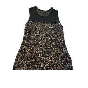 NIC+ZOE sheer shoulder A line top